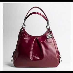 Coach Burgundy Red F1073-15734 leather bag